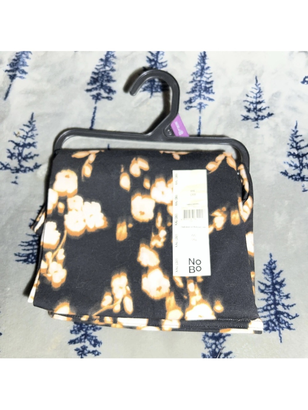 Women’s Leggings Size 1X No Boundaries Black Floral NWT